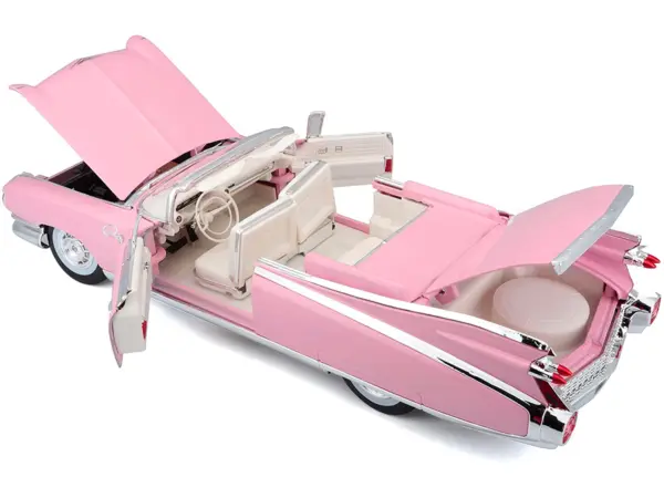 1959 Cadillac Eldorado Biarritz Convertible Pink 1/18 Diecast Model Car by Maisto #2