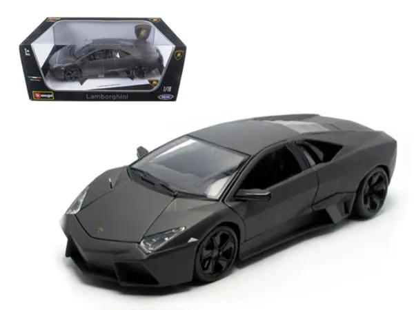 Lamborghini Reventon Dark Matt Gray 1/18 Diecast Model Car by Bburago #1