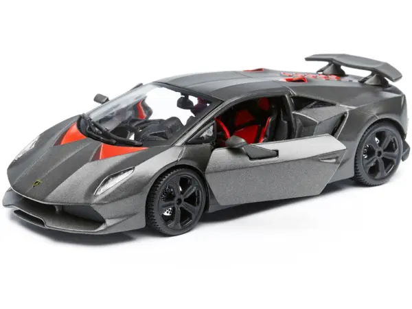 Lamborghini Sesto Elemento Matt Grey 1/24 Diecast Car Model by Bburago #2