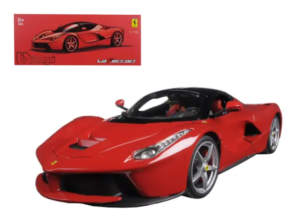 Ferrari LaFerrari F70 Red with Black Top "Signature Series" 1/18 Diecast Model Car by Bburago #1
