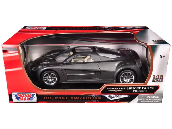 Chrysler Me Four Twelve Concept Car Grey 1/18 Diecast Model Car by Motormax #3