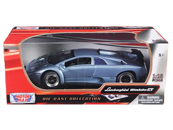 Lamborghini Diablo GT Silver 1/18 Diecast Model Car by Motormax #3