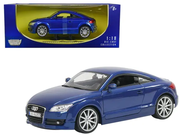 2007 Audi TT Blue 1/18 Diecast Car Model by Motormax #1