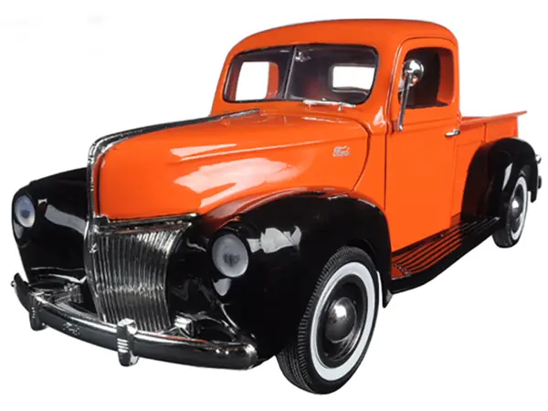 1940 Ford Pickup Truck Orange "Timeless Classics" 1/18 Diecast Model Car by Motormax #2