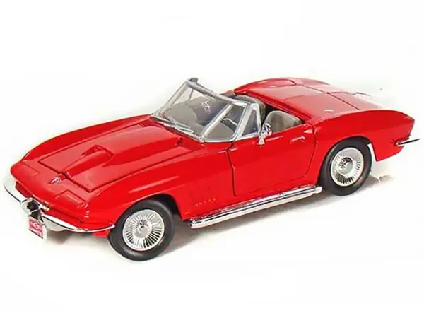 1967 Chevrolet Corvette Convertible Red 1/24 Diecast Model Car by Motormax #2