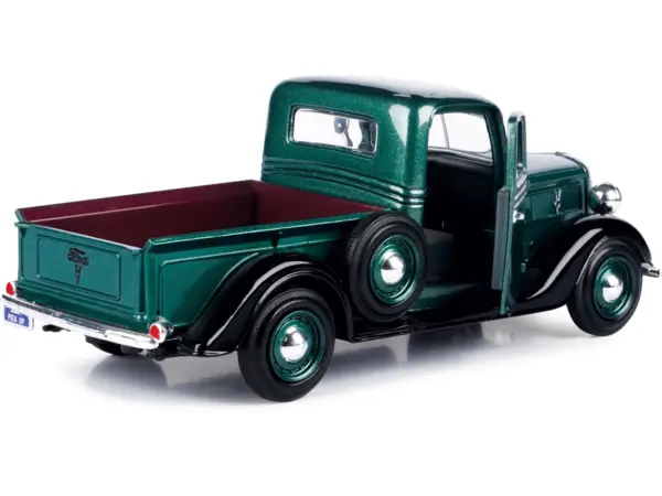 1937 Ford Pickup Truck Green and Black 1/24 Diecast Model Car by Motormax #3