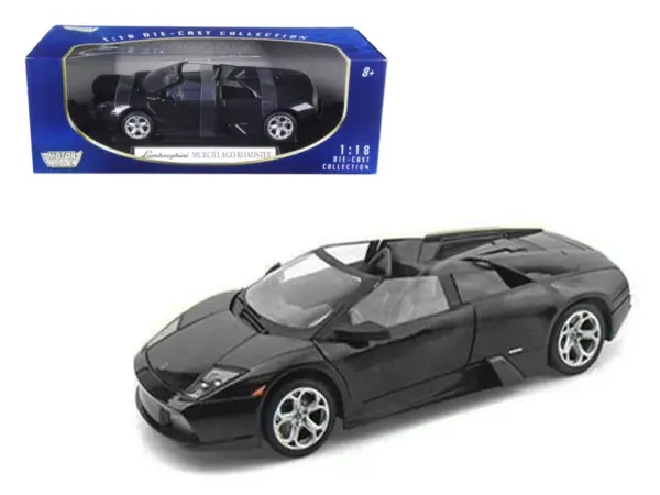 Lamborghini Murcielago Roadster Black 1/18 Diecast Model Car by Motormax #1