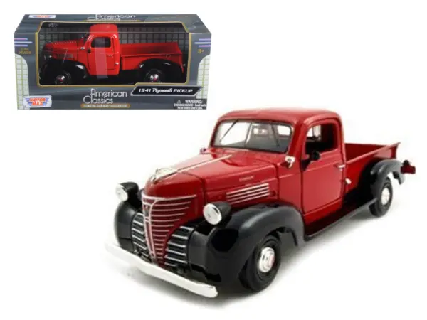 1941 Plymouth Pickup Red 1/24 Diecast Model Car by Motormax #1