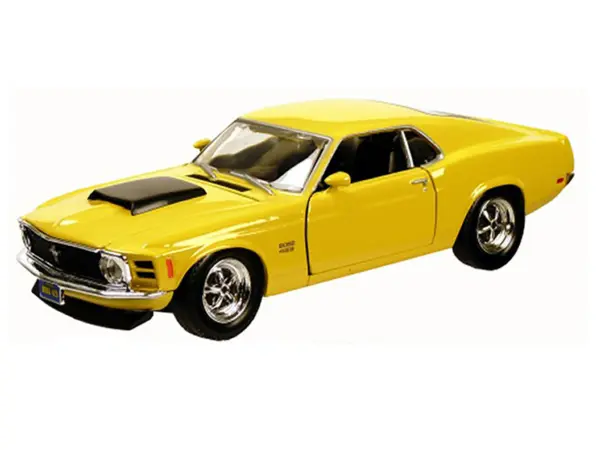 1970 Ford Mustang Boss 429 Yellow 1/24 Diecast Model Car by Motormax #2
