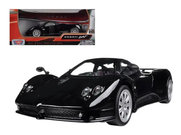 Pagani Zonda F Black 1/24 Diecast Car Model by Motormax #1