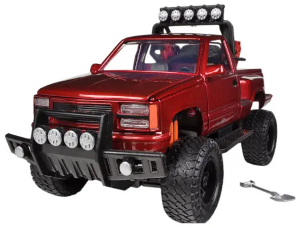 1992 GMC Sierra GT Pickup Truck Off Road Red 1/24 Diecast Model by Motormax #2