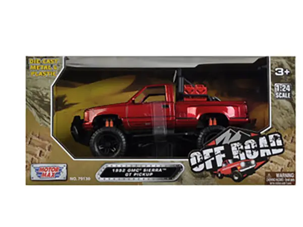 1992 GMC Sierra GT Pickup Truck Off Road Red 1/24 Diecast Model by Motormax #3