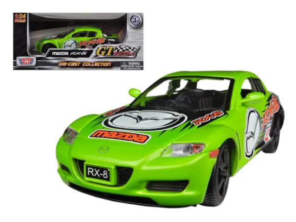 Mazda RX-8 #5 Green "GT Racing" Series 1/24 Diecast Model Car by Motormax #1