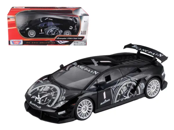Lamborghini Gallardo LP560-4 Super Trofeo Black 1/18 Diecast Model Car by Motormax #1
