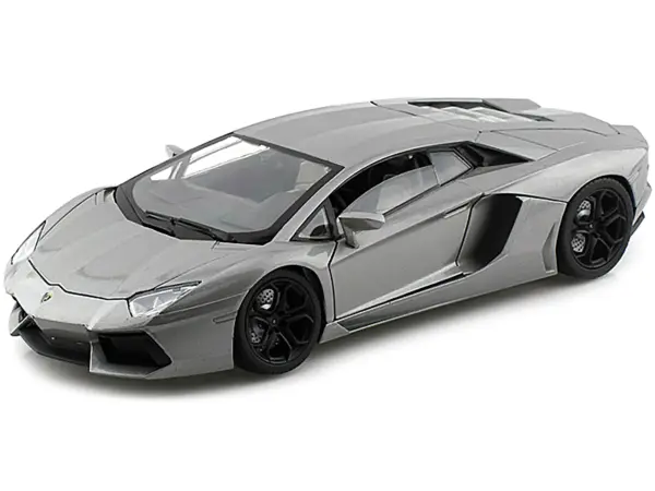 Lamborghini Aventador LP700-4 Gray Metallic 1/18 Diecast Model Car by Motormax #2