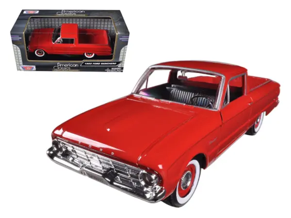 1960 Ford Falcon Ranchero Pickup Red 1/24 Diecast Model Car by Motormax #1