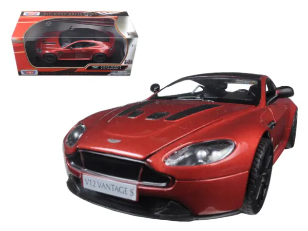 Aston Martin Vantage S V12 Red 1/24 Diecast Model Car by Motormax #1