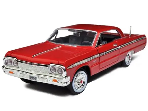 1964 Chevrolet Impala Red 1/24 Diecast Model Car by Motormax #2