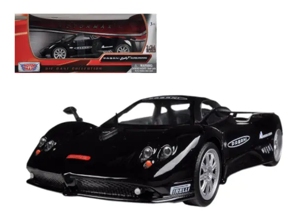 Pagani Zonda F Nurburgring Black 1/24 Diecast Car Model by Motormax #1