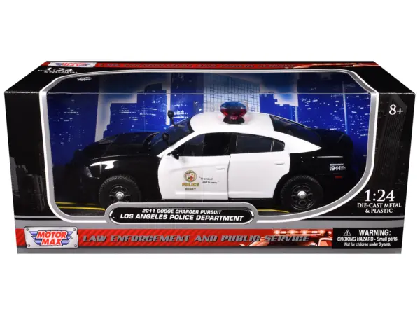 2011 Dodge Charger Pursuit LAPD Los Angeles Police Department Car 1/24 Diecast Car Model by Motormax #3