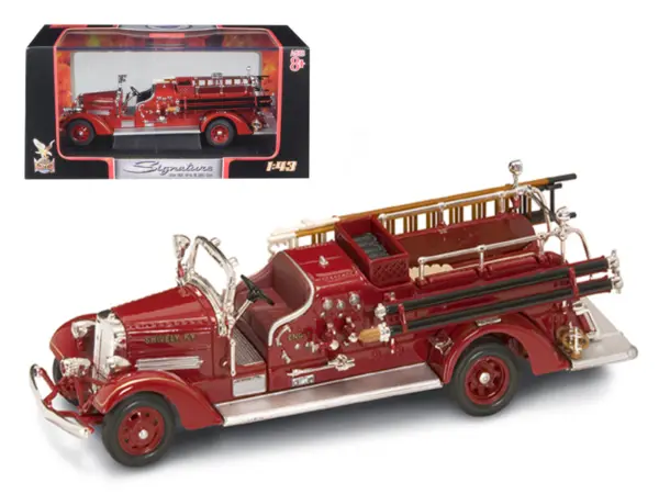 1938 Ahrens Fox VC Fire Engine Red 1/43 Diecast Model by Road Signature #1