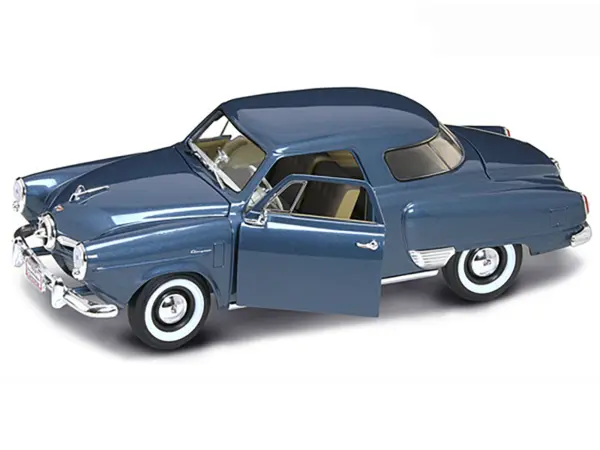 1950 Studebaker Champion Blue Metallic 1/18 Diecast Model Car by Road Signature #2