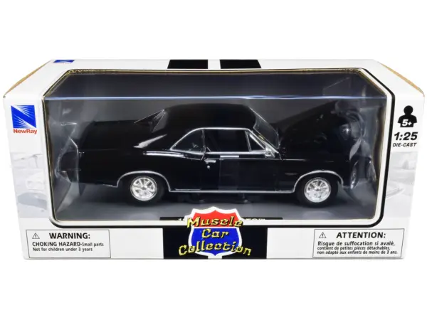 1966 Pontiac GTO Black "Muscle Car Collection" 1/25 Diecast Model Car by New Ray #3