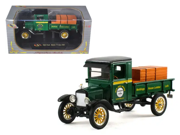 1923 Ford Model TT Lamber Truck Green 1/32 Diecast Model Car by Signature Models #1