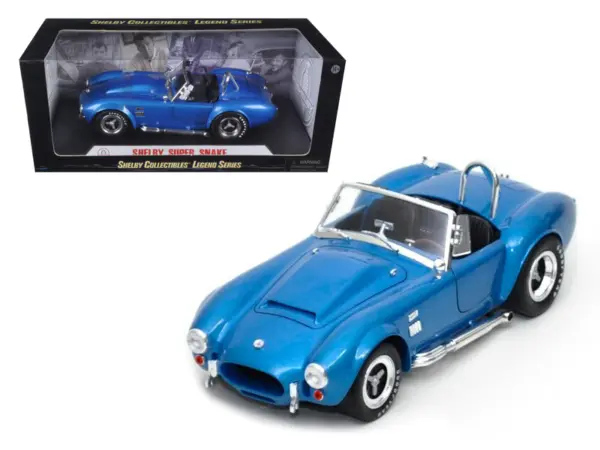 1966 Shelby Cobra Super Snake Blue 1/18 Diecast Model Car by Shelby Collectibles #1