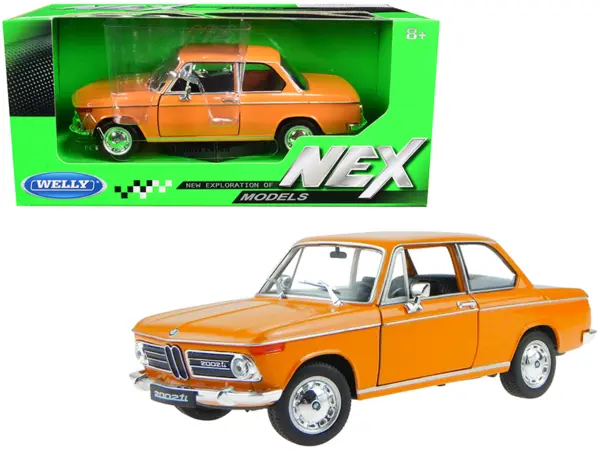 BMW 2002ti Orange 1/24 Diecast Model Car by Welly #1