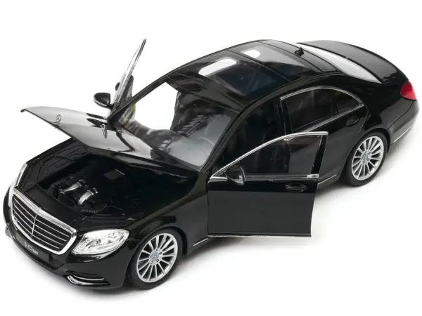 Mercedes Benz S Class with Sunroof Black "NEX Models" 1/24 Diecast Model Car by Welly #2