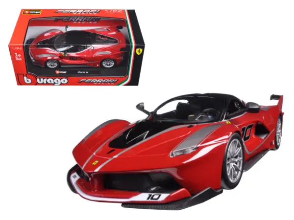 Ferrari Racing FXX-K #10 Red 1/24 Diecast Model Car by Bburago #1