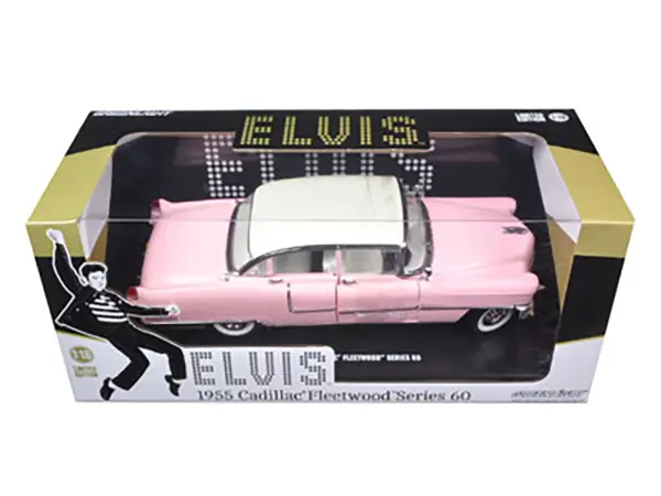 1955 Pink Cadillac Fleetwood Series 60 Special "Elvis Presley" 1/18 Diecast Model Car by Greenlight #3