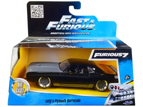 Letty's Plymouth Barracuda "Fast & Furious 7" Movie 1/32 Diecast Model Car by Jada #1