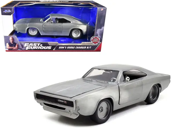 Dom's 1970 Dodge Charger R/T Bare Metal "Fast & Furious 7" (2015) Movie 1/24 Diecast Model Car by Jada #1
