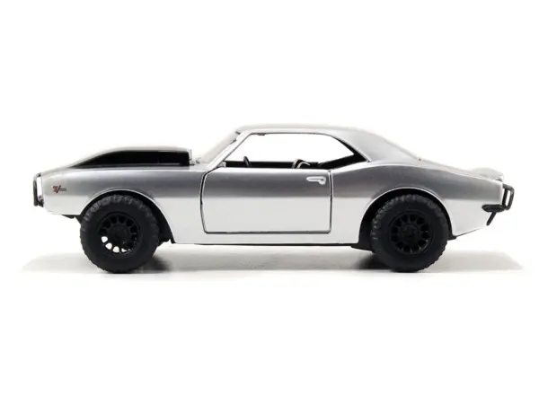 Roman's Chevrolet Camaro Z/28 Silver with Black Stripes "Fast & Furious 7" (2015) Movie 1/32 Diecast Model Car by Jada #2
