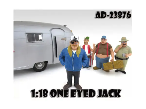 One Eyed Jack "Trailer Park" Figure For 1:18 Scale Diecast Model Cars by American Diorama #1