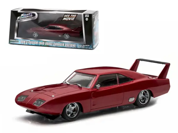 Dom's 1969 Dodge Charger Daytona Maroon "Fast and Furious 6" Movie (2013) 1/43 Diecast Model Car by Greenlight #1
