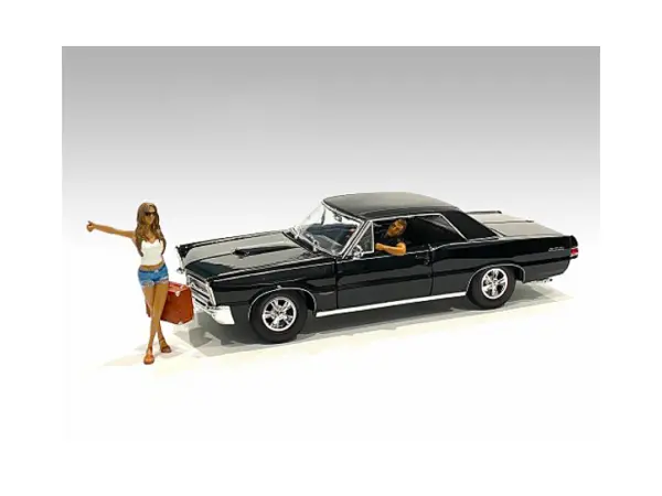 Hitchhiker 2 piece Figurine Set (White Shirt) for 1/24 Scale Models by American Diorama #1