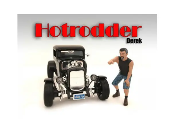 "Hotrodders" Derek Figure For 1:18 Scale Models by American Diorama #1