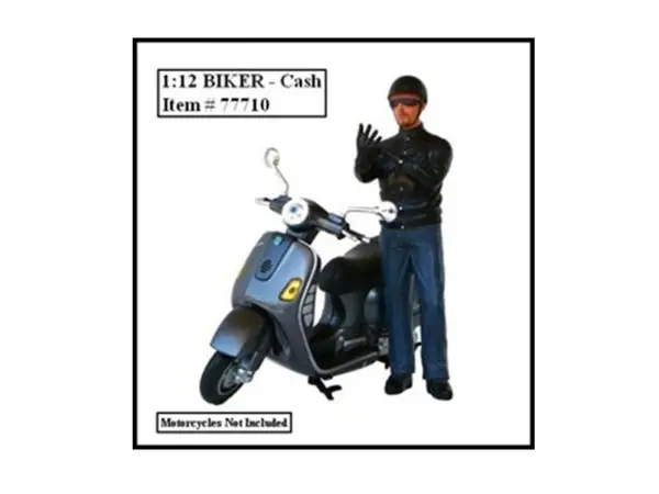 Biker Cash Figure For 1:12 Models by American Diorama #1