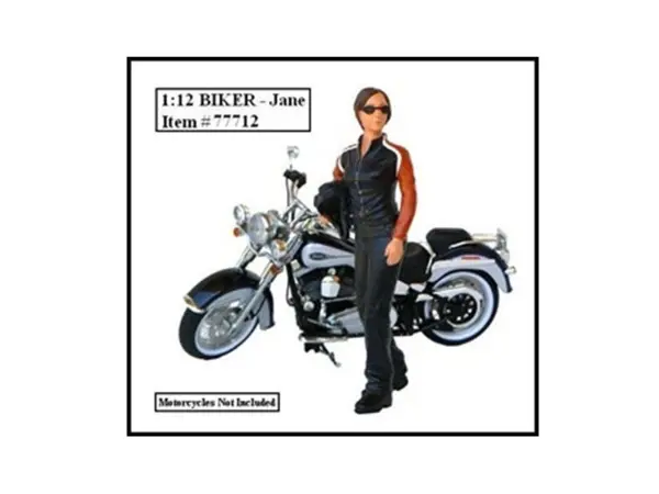 Biker Jane Figure For 1:12 Models by American Diorama #1