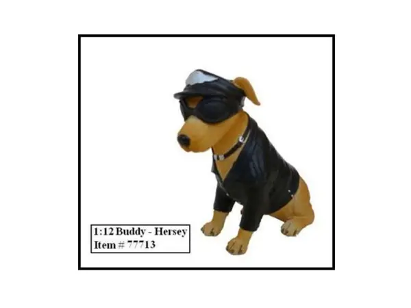 Biker's Dog "Buddy Hersey" Figure For 1:12 Models by American Diorama #1