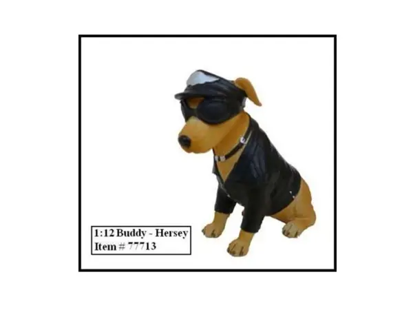 Biker's Dog "Buddy Hersey" Figure For 1:12 Models by American Diorama #2
