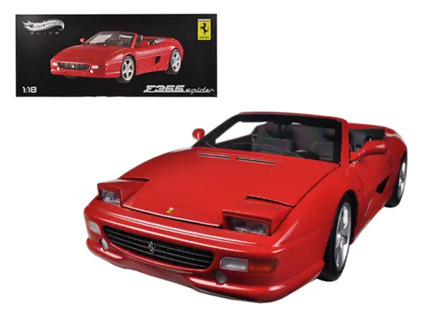 Ferrari F355 Spider Convertible Red Elite Edition 1/18 Diecast Car Model by Hot Wheels #1