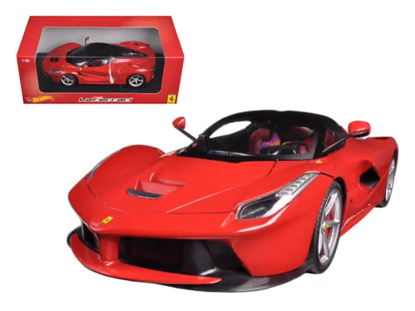 Ferrari Laferrari F70 Hybrid Red 1/18 Diecast Car Model by Hot Wheels #1