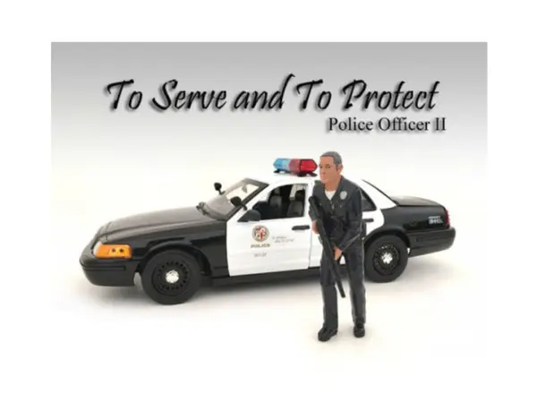 Police Officer II Figure For 1:18 Scale Models by American Diorama #1