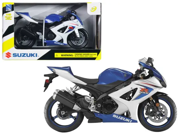 2008 Suzuki GSX-R1000 Blue Bike Motorcycle 1/12 by New Ray #1