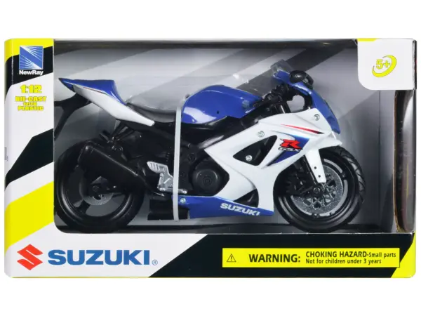 2008 Suzuki GSX-R1000 Blue Bike Motorcycle 1/12 by New Ray #3