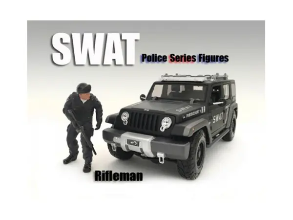 SWAT Team Rifleman Figure For 1:24 Scale Models by American Diorama #1